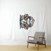 スロおもしろいス食べピザ、かわいい動物愛好家オーバー タペストリー (インサイチュ(横))