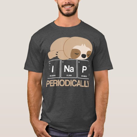 スロおもしろいース周期表科学物理学 Tシャツ (正面)