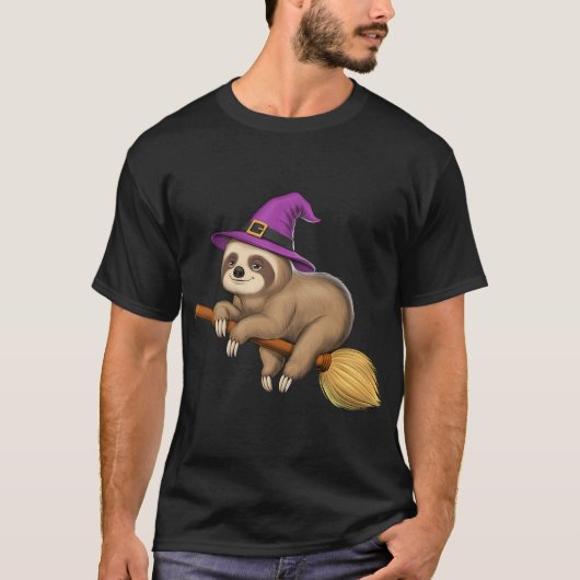 スロウスウィッチのほうきに乗り Tシャツ (正面)