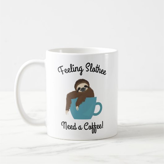 スロギーにコーヒーを Sloth ギフト コーヒーマグカップ (左)