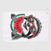 スロクールス食べスイカ ゴルフタオル (横)