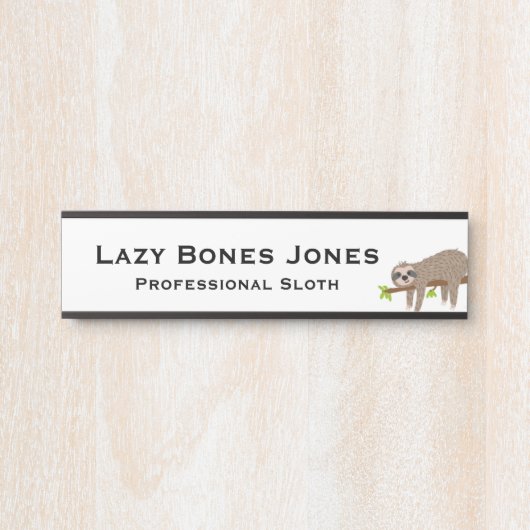 スロスおもしろいオフィスのドアの看板 サインプレート (正面)