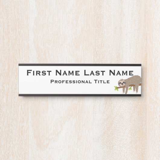 スロスおもしろいオフィスのドアの看板 サインプレート (正面)