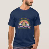 スロスおもしろいヨガポジション冬季版 Tシャツ (正面)