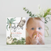 スロスつるジャングの誕生日の写真 招待状 (スタンド正面)