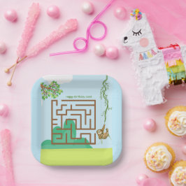スロスと葉パズルズの誕生日紙プレート ペーパープレート