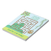 スロスと離れパズル、迷路の誕生日メモ帳 ノートパッド (回転)