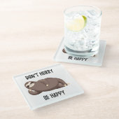 スロスは言う|急がないで幸せに ガラスコースター (アングル)