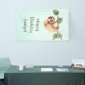 スロスぶら下がったの上下反転の水彩誕生日 横断幕 (トレードショー)