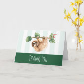 スロスぶら下がったの逆さ水の色ありがとう カード (黄色い花)