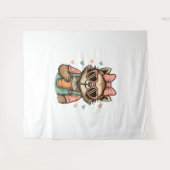 スロスガールコーヒー恋人 タペストリー (正面(横))