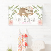 スロスガールハッピーバースデー パーソナライズされた 横断幕 (インサイチュ)