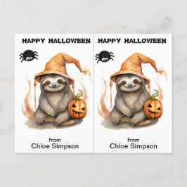 スロスキティキャットスクールパーティーハロウィーンカード ポストカード