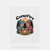スロスキャンピングチーム公式キャンプファイヤー アクリルサイン (正面)