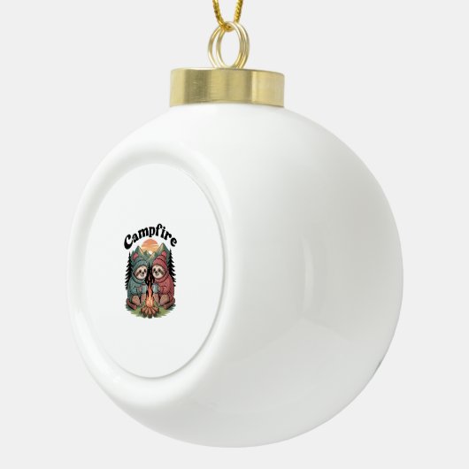 スロスキャンピングチーム公式キャンプファイヤー セラミックボールオーナメント (右)