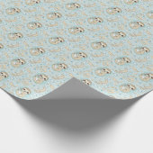 スロスキュートベビーパステルウォーターカラーパターン ラッピングペーパー (角)
