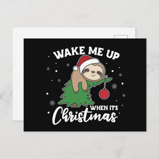 スロスクリスマスはがきの時起こしてくれ ポストカード (正面/裏面)