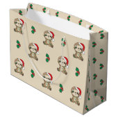 スロスクリスマスウィンターアニマルスロス大きな贈り物B ラージペーパーバッグ (裏面アングル)
