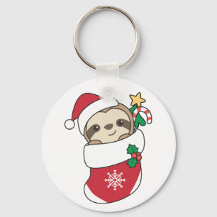 スロスクリスマススノーウィンターアニマルズスロスキーチャイ キーホルダー