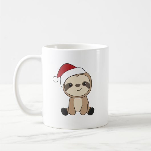 スロスクリスマススノーウィンターアニマルズスロスコーヒー コーヒーマグカップ (左)