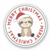 スロスクリスマススノーウィンターアニマルズスロスステッカー シール (正面)
