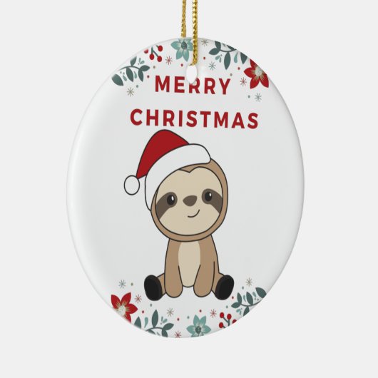 スロスクリスマススノーウィンターアニマルズスロスセラミック セラミックオーナメント (右)