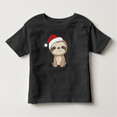 スロスクリスマススノーウィンターアニマルズスロストドラー トドラーTシャツ (正面)