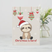 スロスクリスマススノーウィンターアニマルズスロスホリデー シーズンカード (スタンド正面)