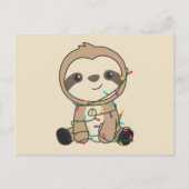 スロスクリスマススノーウィンターアニマルズスロスポストカー ポストカード (正面)