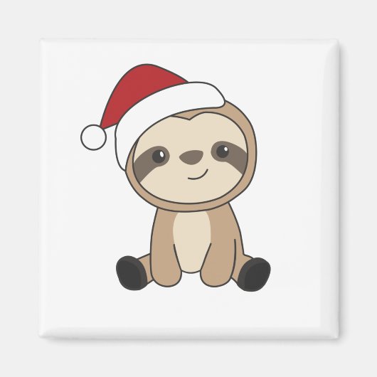 スロスクリスマススノーウィンターアニマルズスロスマグネット マグネット (正面)