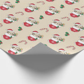 スロスクリスマススノーウィンターアニマルズスロスラッピング ラッピングペーパー (角)