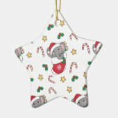 スロスクリスマススノーウィンターアニマルズスロースクラシック セラミックオーナメント (左)
