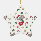 スロスクリスマススノーウィンターアニマルズスロースクラシック セラミックオーナメント (裏面)