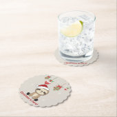 スロスクリスマススノーウィンターアニマルズスロース紙C ペーパーコースター (インサイチュ)