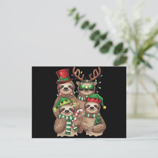 スロスクリスマスメリースロスマススロス恋人ギフト シーズンポストカード (スタンド正面)