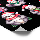 スロスクリスマスライトおもしろいスロスラバーアニマルP ポスター (角)