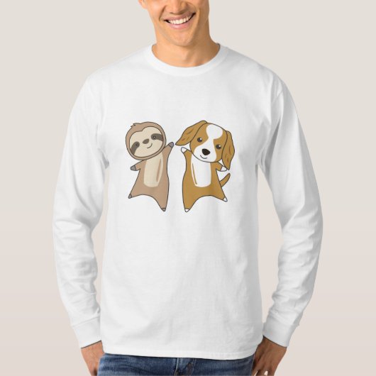 スロスコッカースパニエル犬ドッグ動物愛好家スロース Tシャツ (正面)
