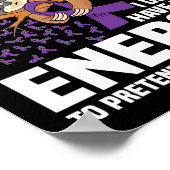 スロスサポートパープルリボンウォリアー線維筋痛A ポスター (角)