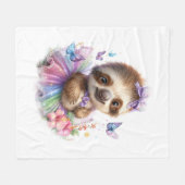 スロスシャツサファリレインボーサマー フリースブランケット (正面(横))