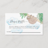 スロスジェンダー中立おむつラッフルベビーシャワー エンクロージャーカード (正面)