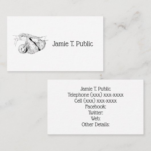 スロススケッチリトグラフ#1 名刺 (正面/裏面)