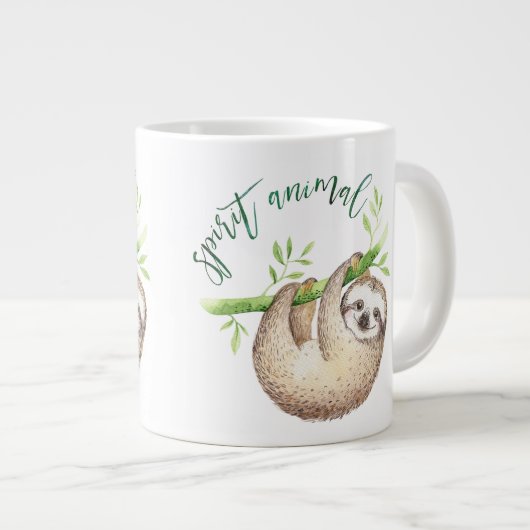 スロススピリットアニマルウォーター色 ジャンボコーヒーマグカップ (正面右)