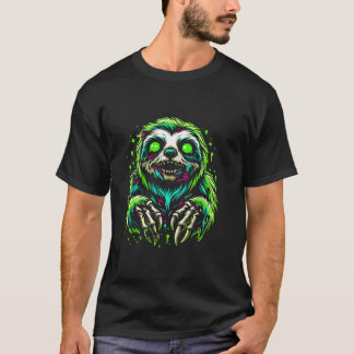 スロスゾンビ鮮やかハロウィーングラフィックホラーCOMI Tシャツ