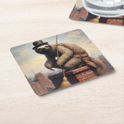 スロスチムニースイープ スクエアペーパーコースター (アングル)