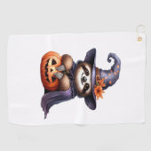 スロスハロウィンクラシック服Tシャツ ゴルフタオル (横)