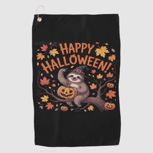 スロスハロウィーンの日オーバーサイズTシャツ ゴルフタオル (正面)