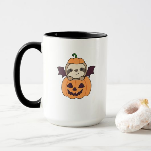スロスハロウィーンカボチャこうもりの衣装 マグカップ (ドーナツ付き)