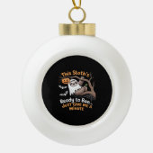 スロスハロウィーンスロッツキュートこうもりヴァンパイアエッセンシャル セラミックボールオーナメント (正面)