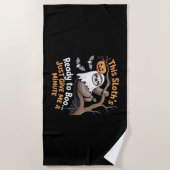 スロスハロウィーンスロッツキュートこうもりヴァンパイアエッセンシャル ビーチタオル (正面)