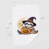 スロスハロウィーンモチーフクラシックかわいいTシャツ ゴルフタオル (インサイチュ)